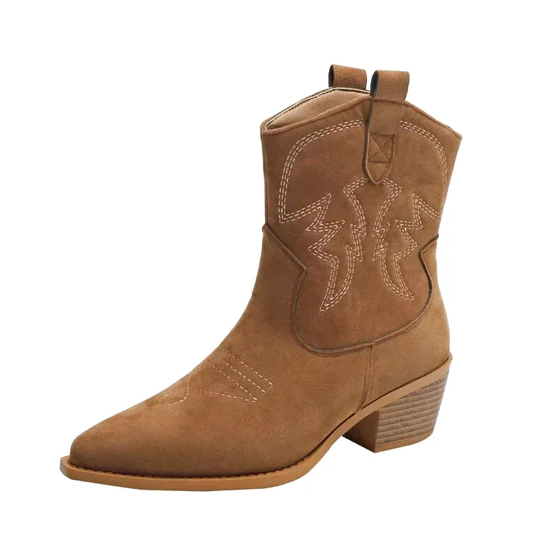 WILLIE Cowgirl Boots -  Resistant PU leather | Elegance & Stability - Yehaw
