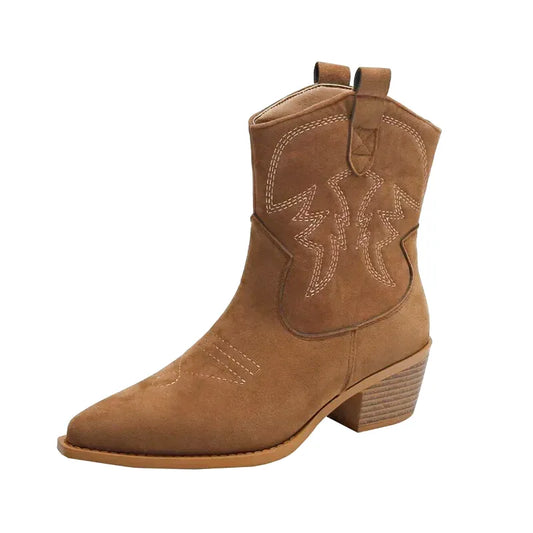 WILLIE Cowgirl Boots -  Resistant PU leather | Elegance & Stability - Yehaw